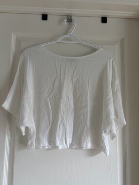 Dynamite White Boxy Crop Top